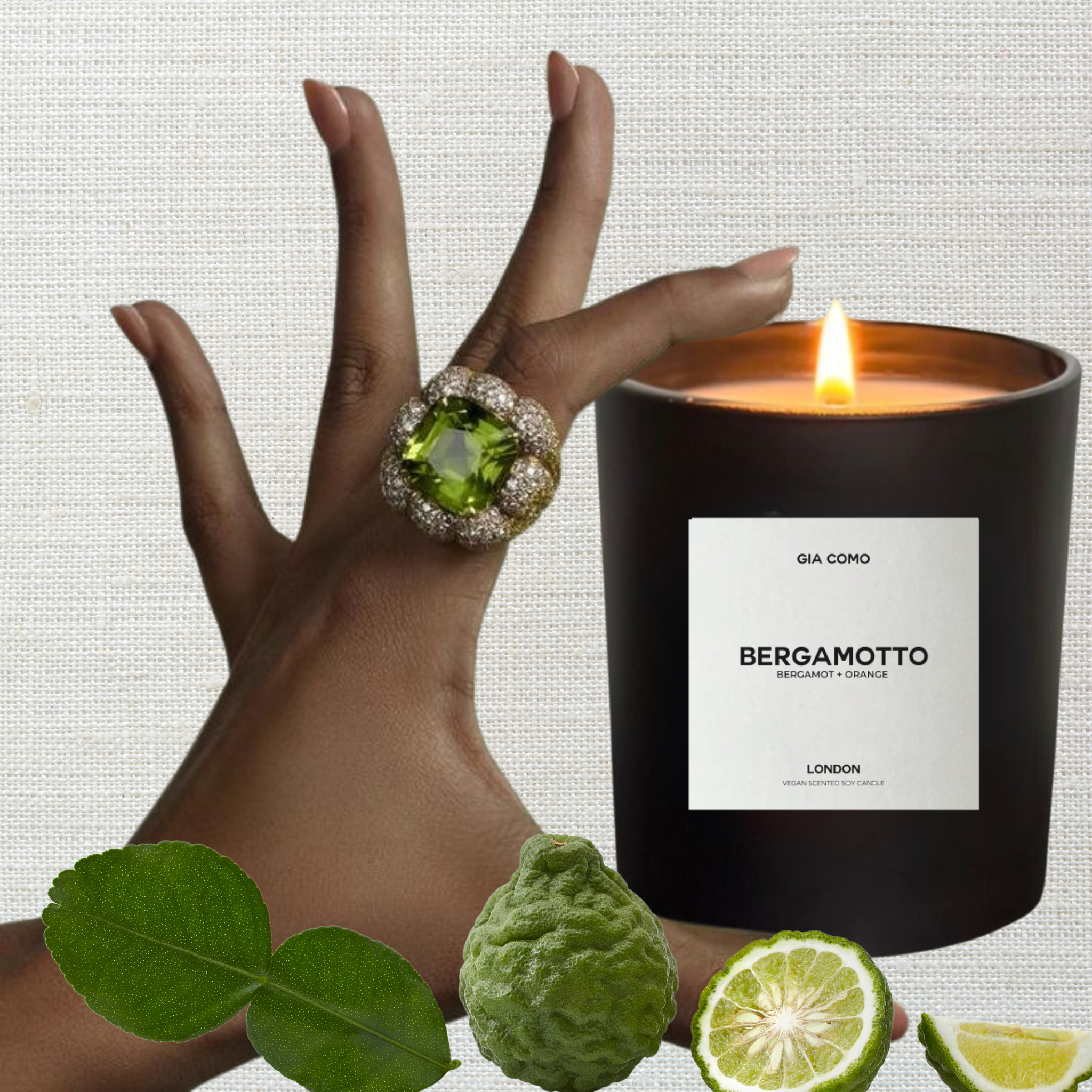 Bergamotto Scented Candle | Bergamot & Orange Citrus Blend | Gia Como